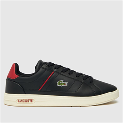 Lacoste - Lacoste europa trainers in black & red (Mens)