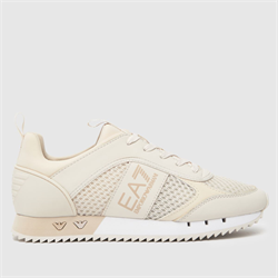 EA7 Emporio Armani - EA7 Emporio Armani ea7 mesh runner trainers in white & pink (Womens)