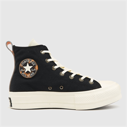 Converse - Converse all star lift hi tortoise trainers in black & brown (Womens)