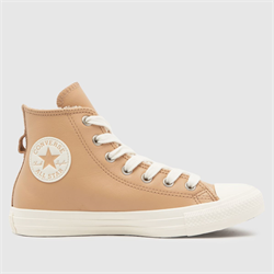 Converse - Converse all star hi winter warmers trainers in white & beige (Womens)