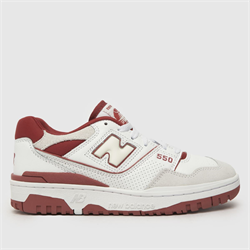 New Balance - New Balance bb550 trainers in white & red (Womens)
