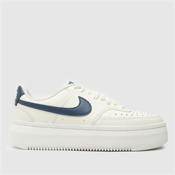 Nike - Nike court vision alta trainers in white & blue (Womens)