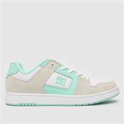 DC - DC manteca 4 trainers in white & green (Womens)
