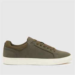 Schuh - schuh winston lace up trainers in dark green (Mens)