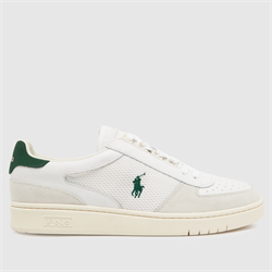 Polo Ralph Lauren - Polo Ralph Lauren court trainers in white & green (Mens)
