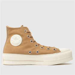 Converse - Converse all star lift hi cozy trainers in beige (Womens)