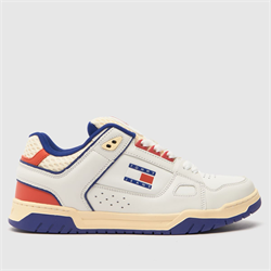 Tommy Jeans - Tommy Jeans skater low trainers in white & blue (Mens)