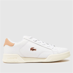Lacoste - Lacoste twin serve trainers in white & pink (Womens)