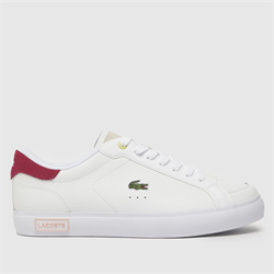 Lacoste - Lacoste powercourt trainers in white & pink (Womens)